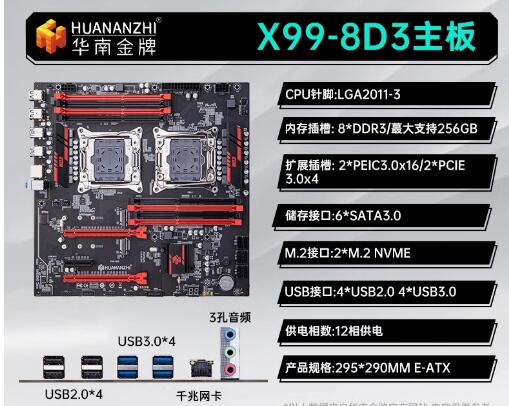 E5 2696 V3 - Южный Китай Золотая медаль X99 Dual