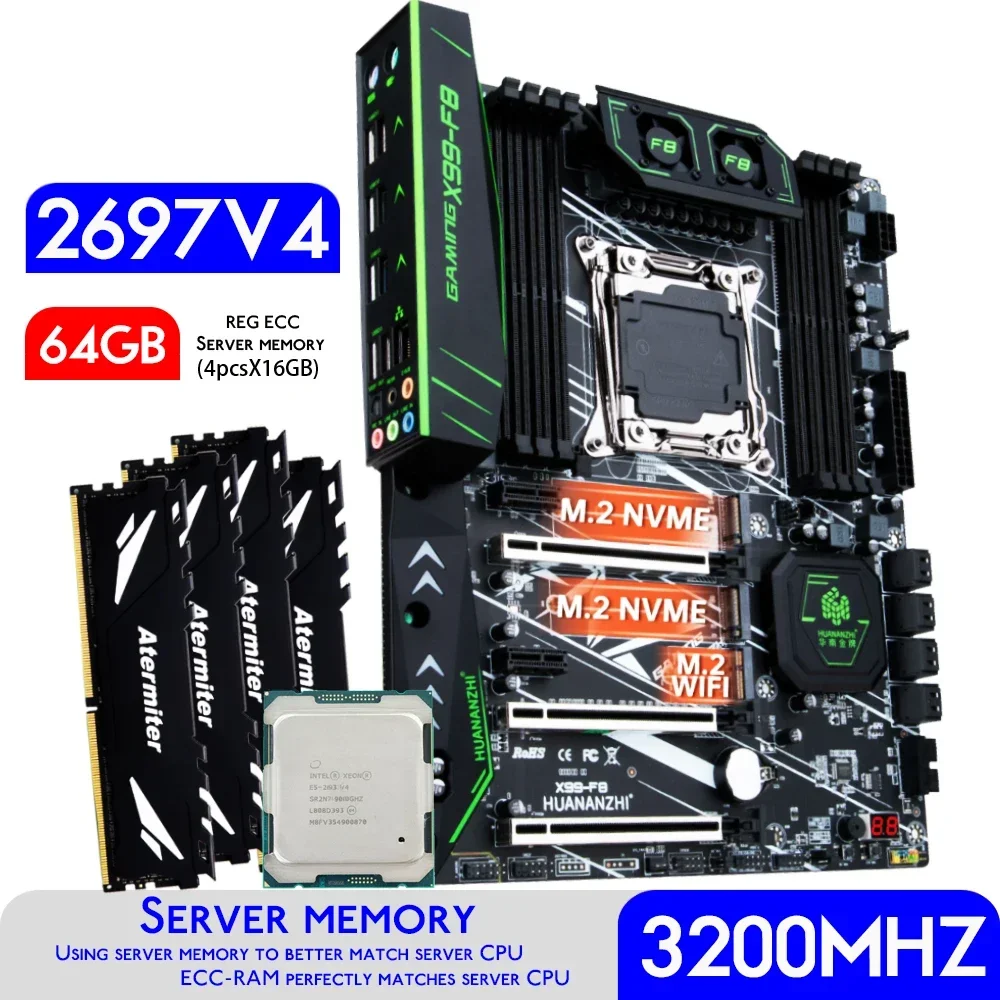 64Gb Ddr4 Ecc Reg 3200Mhz - Материнская плата HUANANZHI X99 F8 X99
